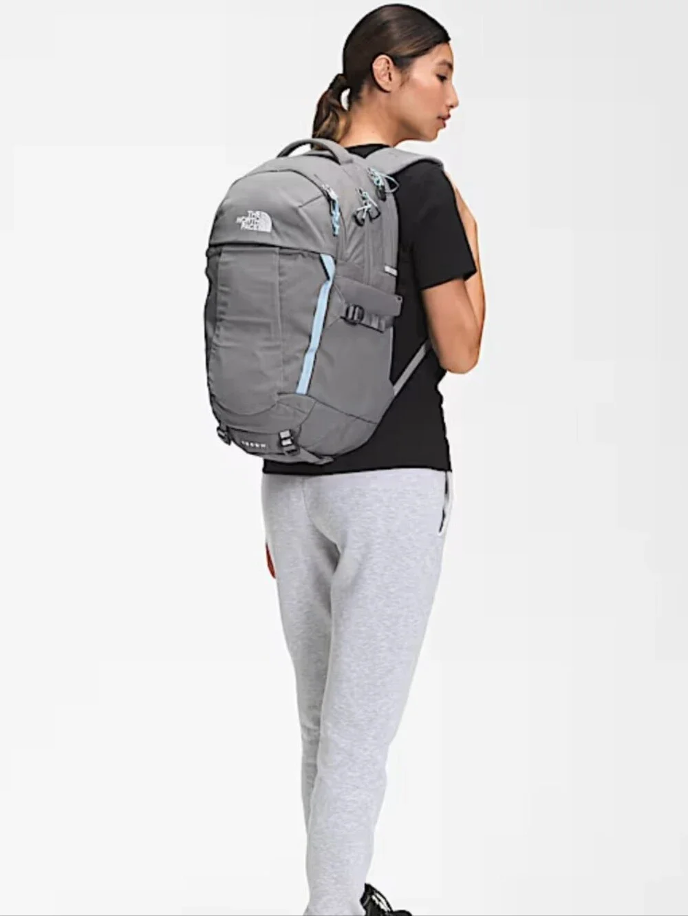 The North Face Recon Backpack 30L- Zinc Grey Dark Heather/Powder Blue